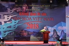 Một số hình ảnh tại Lễ Khai mạc Triển lãm Không gian Di sản Văn hóa Việt Nam 2018